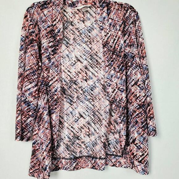 Christopher & Banks XL Geo Print Cardigan Sweater - Picture 2 of 7